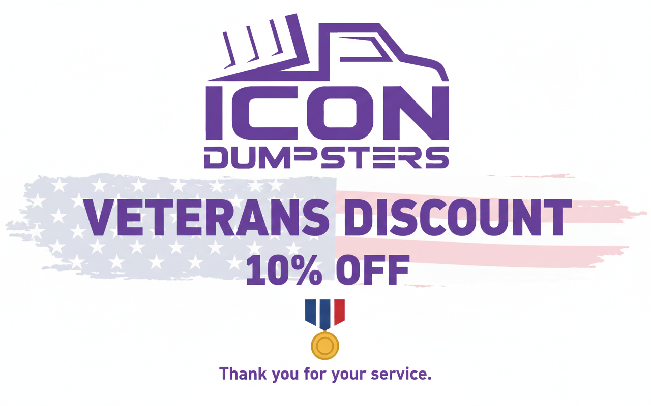 Veterans Discount - 10% Off Dumpster Rentals